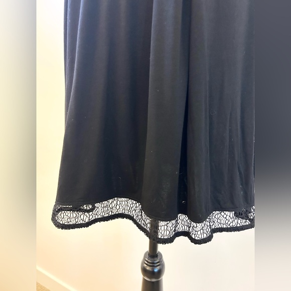 Heartloom Black 2 Piece Jersey Sleeveless Dress with Lace, Bamboo - size Large - Picture 5 of 10